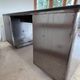 Bureau industriel vintage des années 50 – double caisson, 7 tiroirs, métal