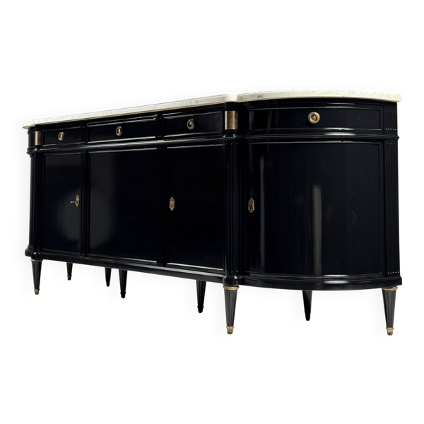 Buffet noir de style Louis XVI