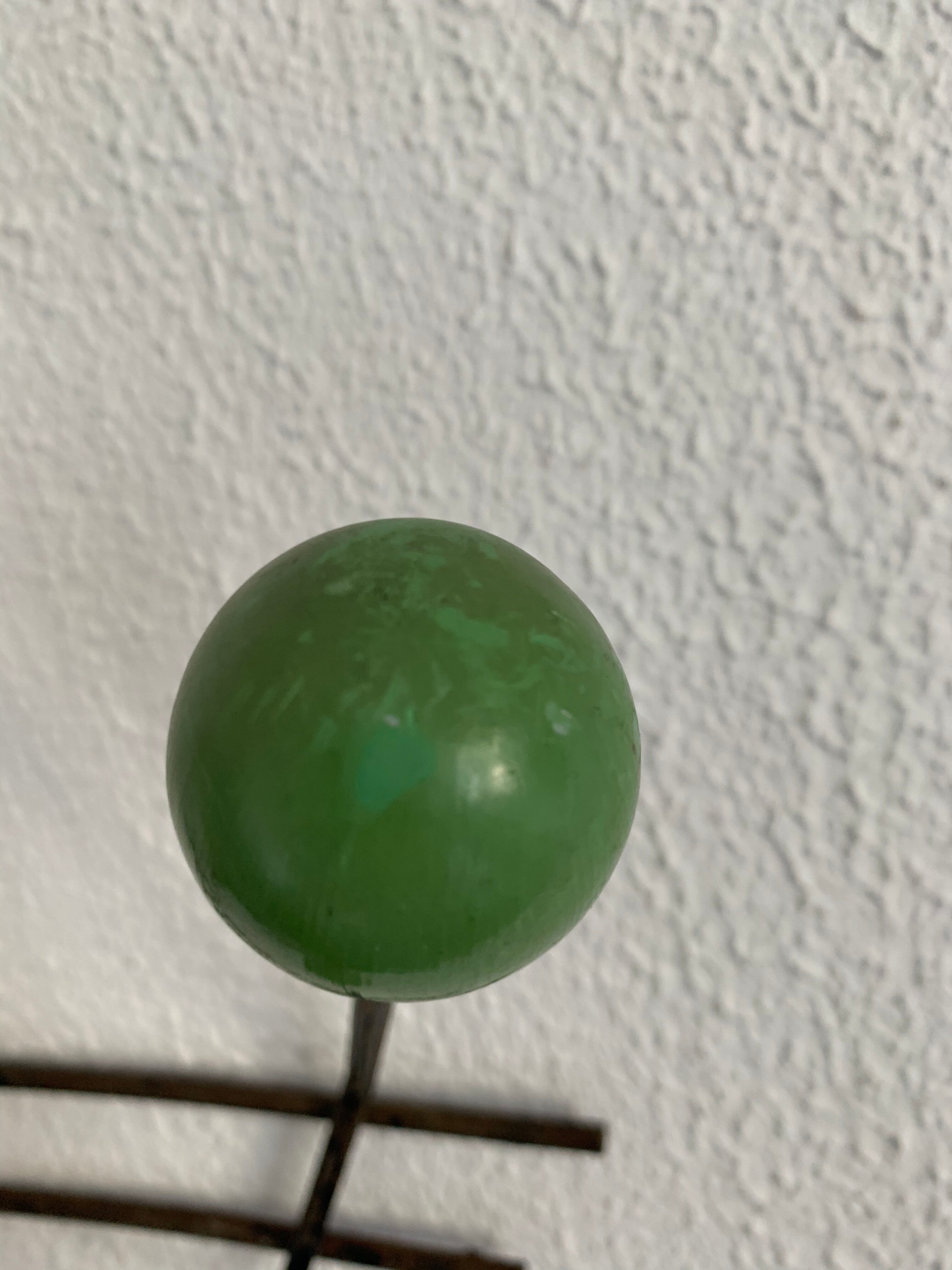 Vintage coat rack 1960 6 ball patères - 50 cm