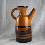 Water pitcher, vibe sixties black and ochre - anonymous - 50s / 60s