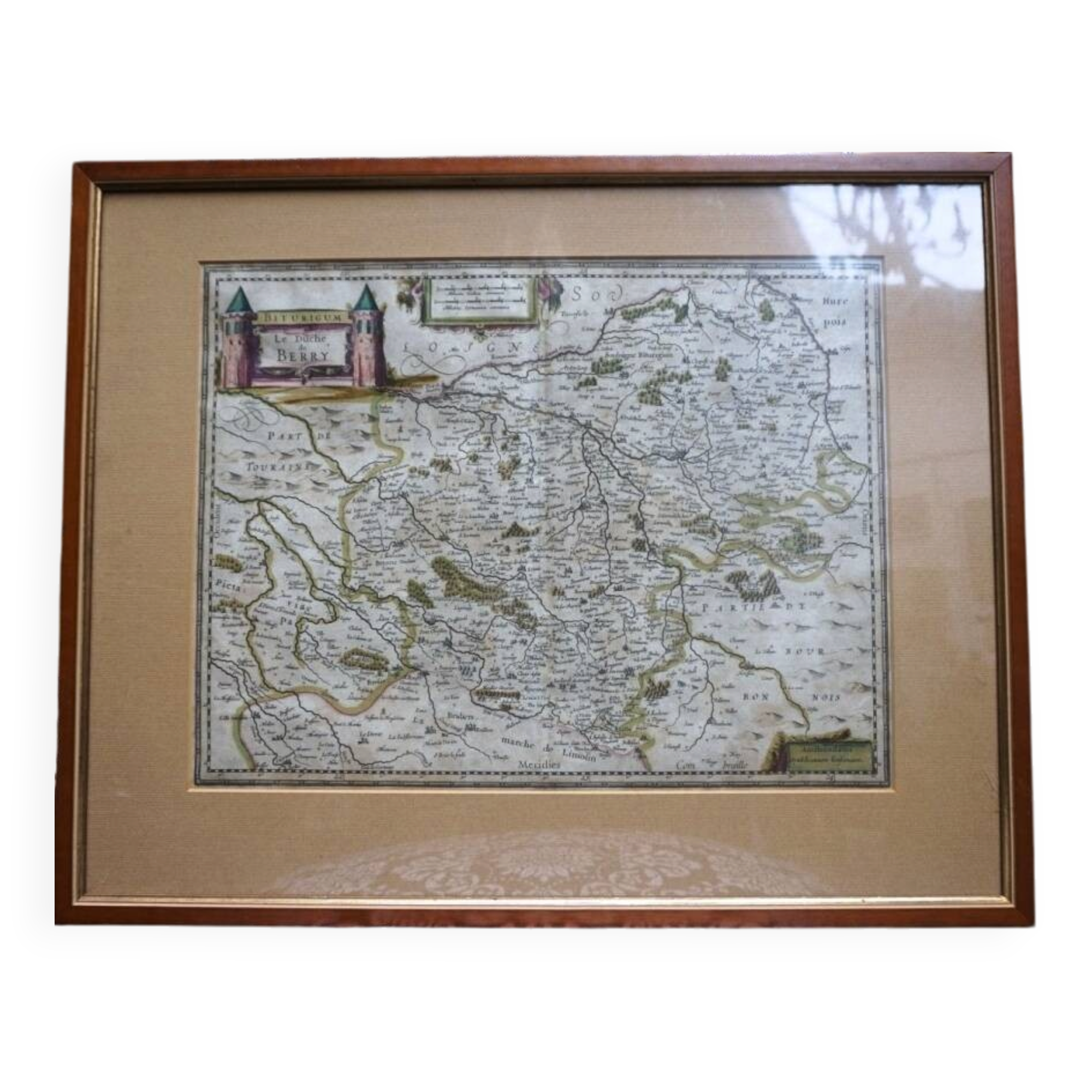 Engraving - old map. Netherlands, 18th century.