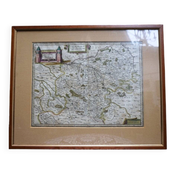 Gravure - ancienne carte. Pays-Bas, XVIIIe siècle.