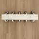 Vintage metal wall coat rack with ten hooks from the 70s