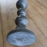 Candle holder in patinated wood
