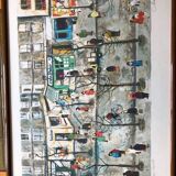 Lithograph Rue Commerisante by Nathalie Charbrier (artist’s proof)