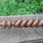 Art Deco twisted wood lamp. FREE DELIVERY