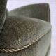 1950s, Danish highback relax armchair, furniture velour, beech wood.