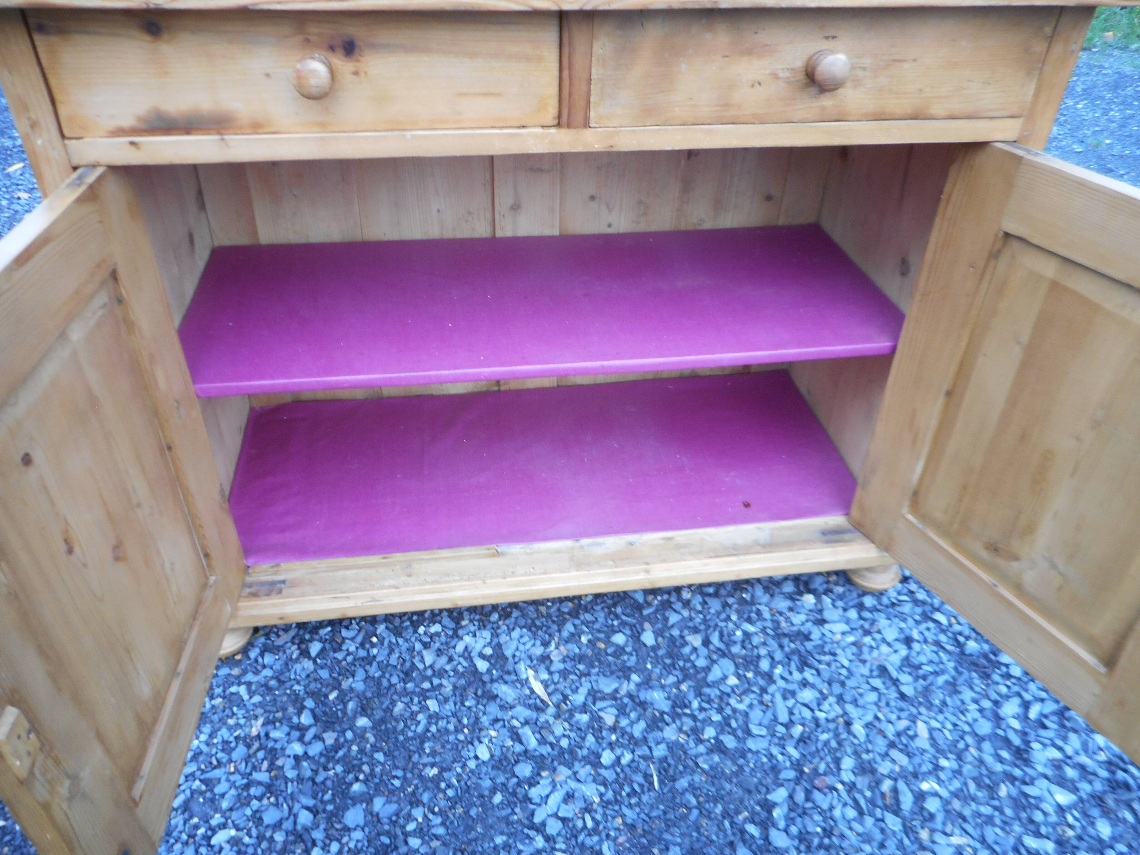 Buffet 2 corps vaisselier en sapin