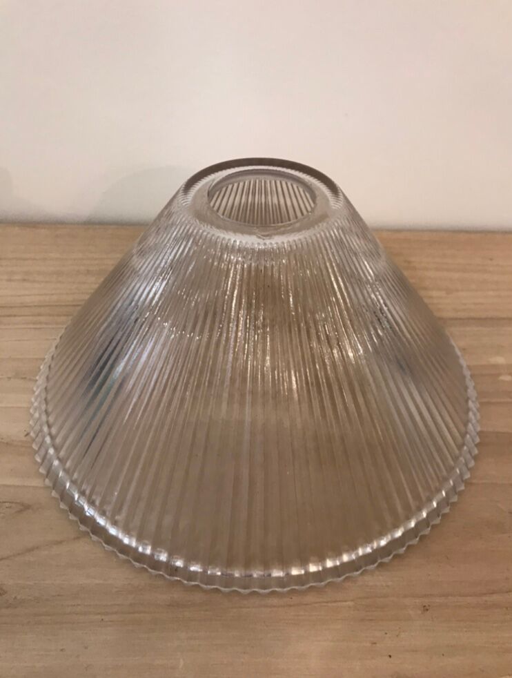 Two fluted glass offal