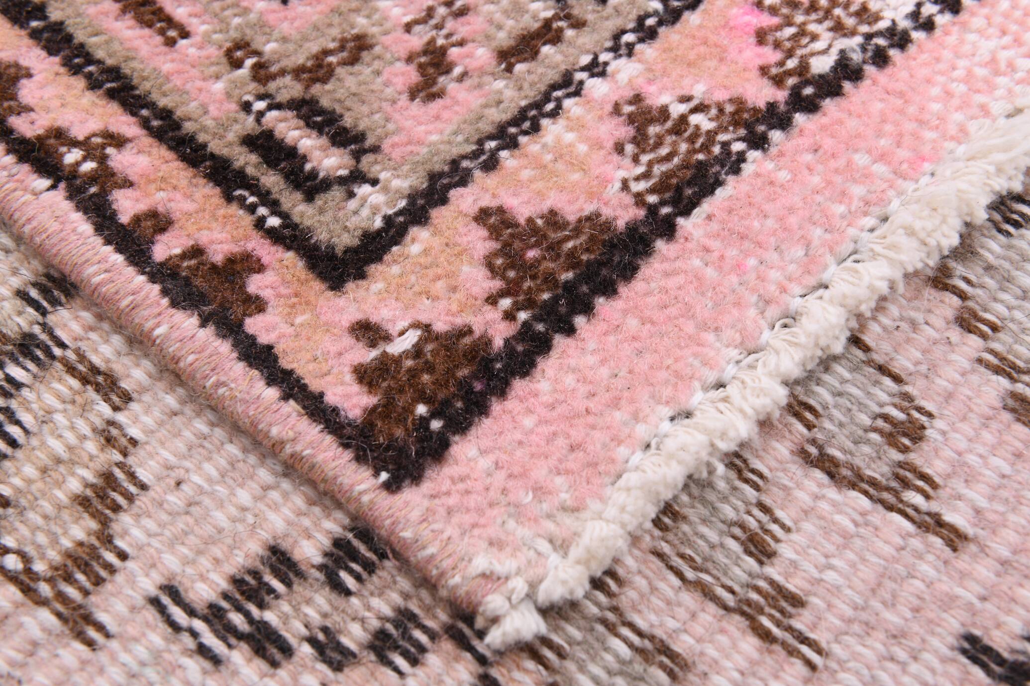 6x10 Rug For Living Room Soft Pink Turkish Vintage Rug, 181x314Cm