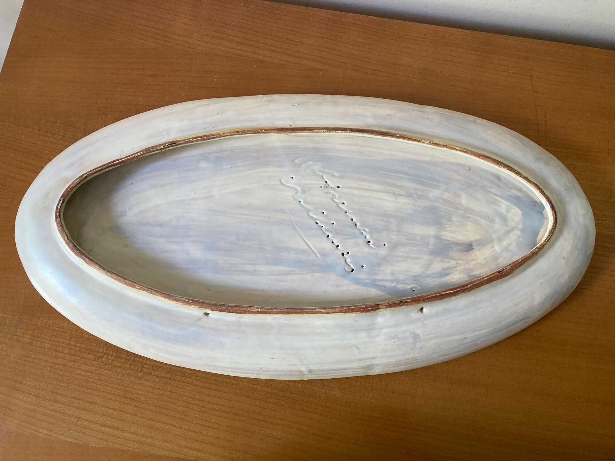 Enamelled ceramic dish MC Treinen Vallauris
