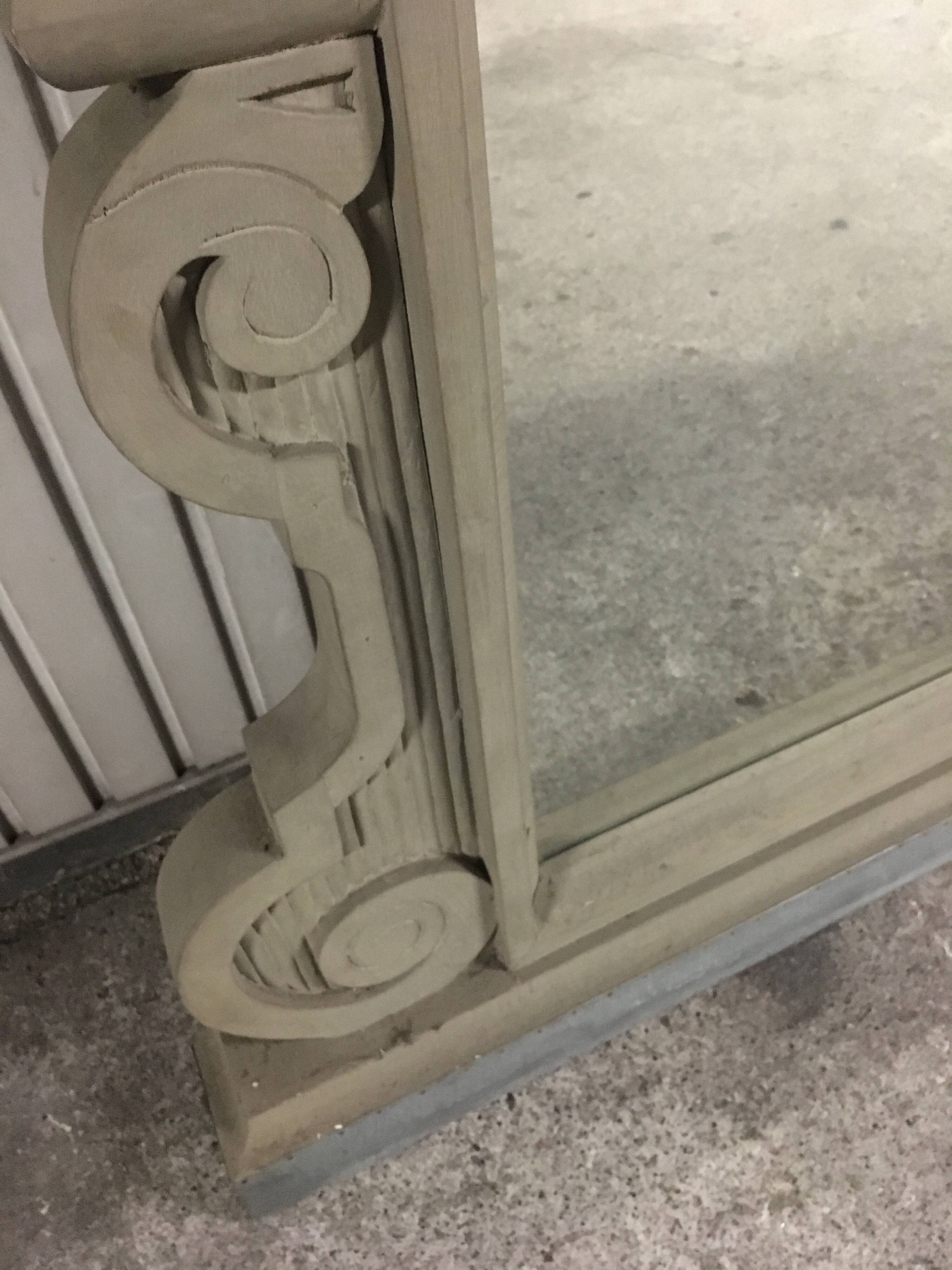 Miroir Lucarne décorative en bois et métal