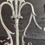 Pair of large Napoleon III candlesticks in patinated bronze