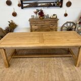 Solid oak table with birch extensions