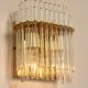 Pairs of wonderful wall lights with crystal rods, Italy, 1970s.