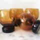 Set de 4 coupes ambre vintage