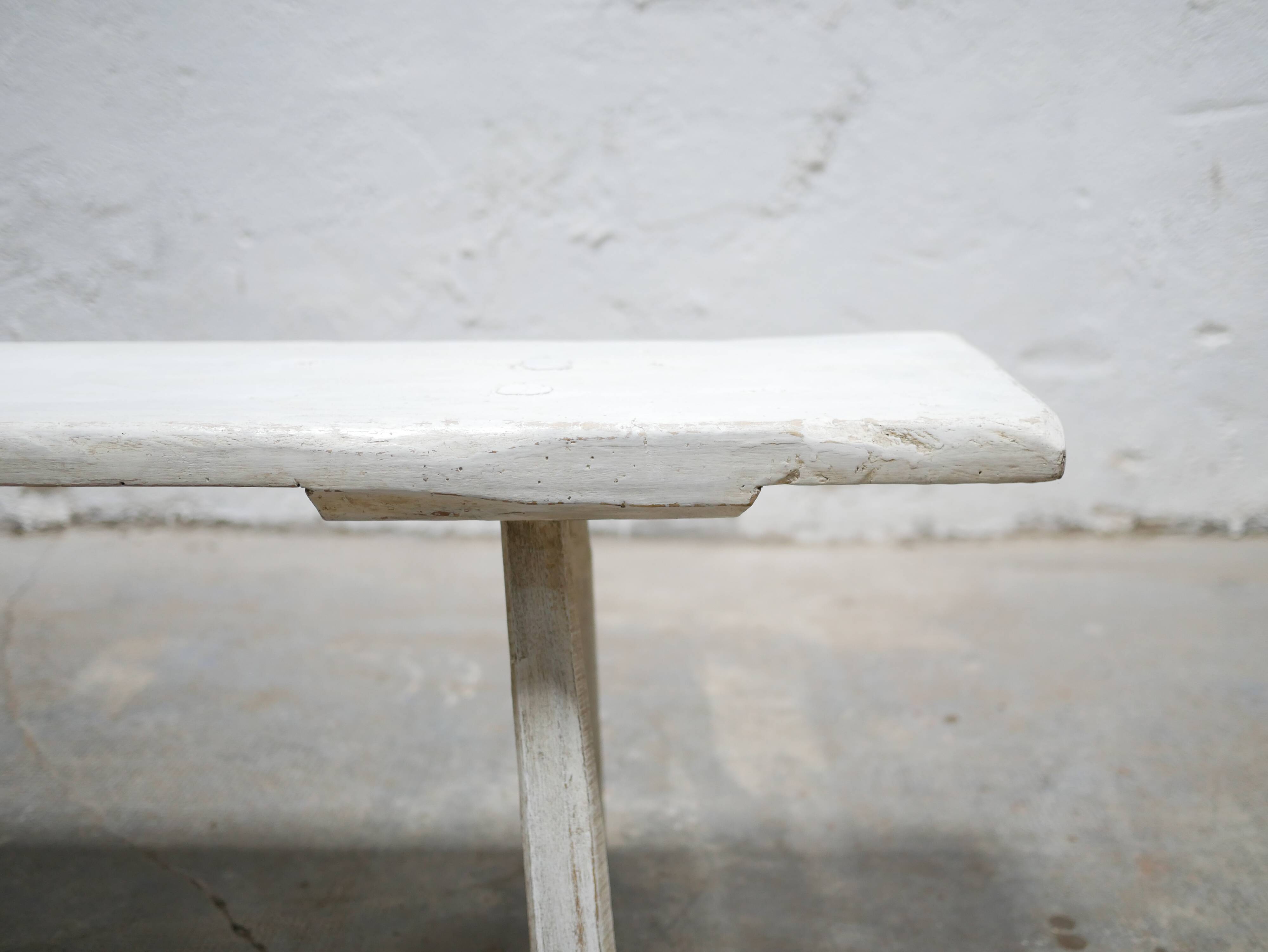 Vintage wooden farmhouse bench