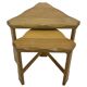 Vintage Scandinavian side tables made of solid wood circa 1970s