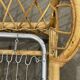 1960s rattan bed with metal base.
