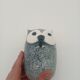 Vintage Scandinavian Glass Owl Statuette Denmark Sulphur 70s 80s