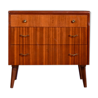 Vintage midcentury teak and beech chest of drawers