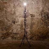 Brutalist floor lamp chain