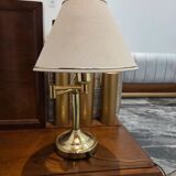 Lampe en laiton articulée ancienne vintage boudet classique chic fabriquée en France