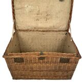 Old wicker transport trunk, early 20th century