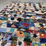 Tapis multicolor en tissu boucherouite 131x197cm