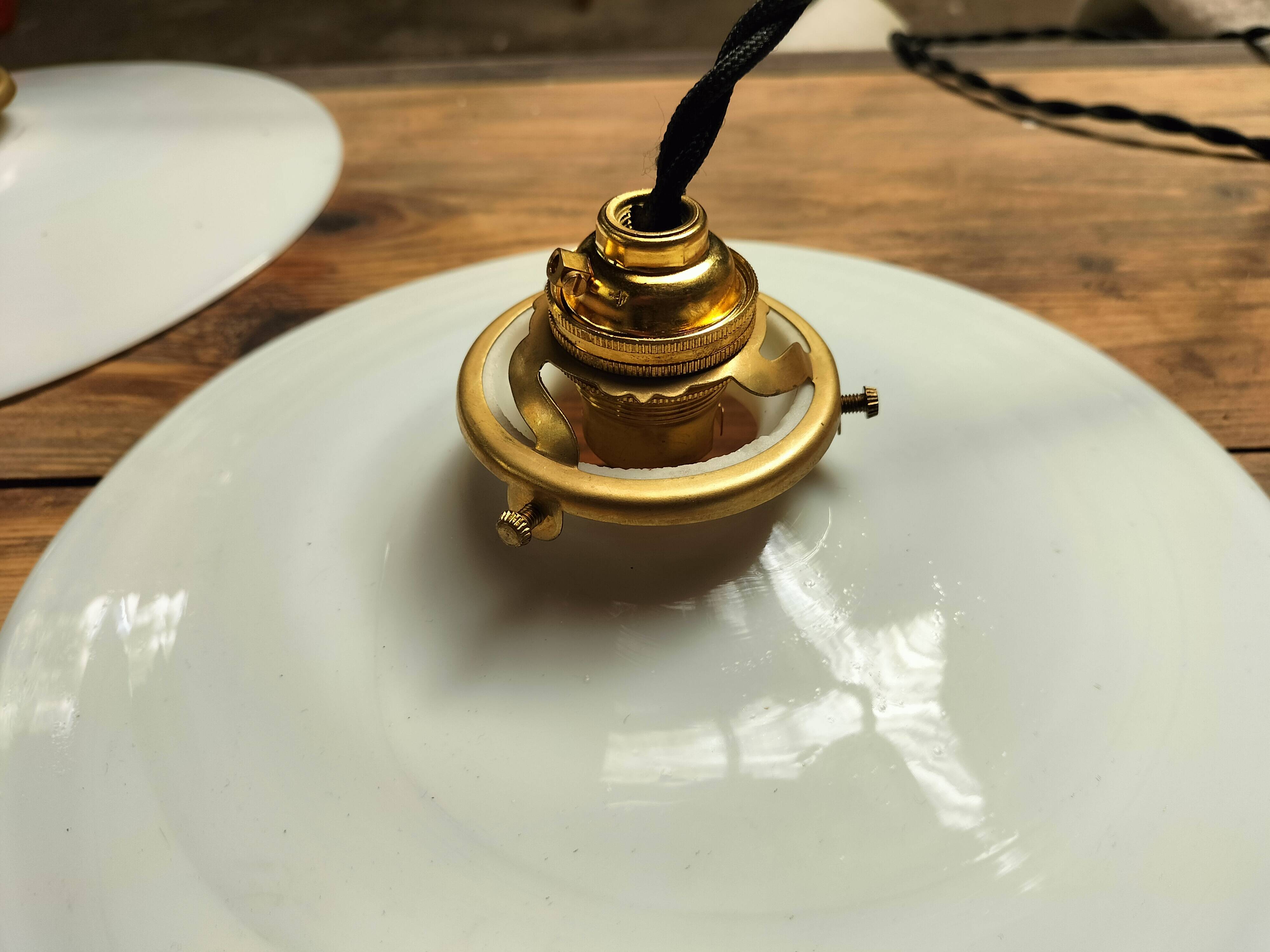 Opaline pendant lights
