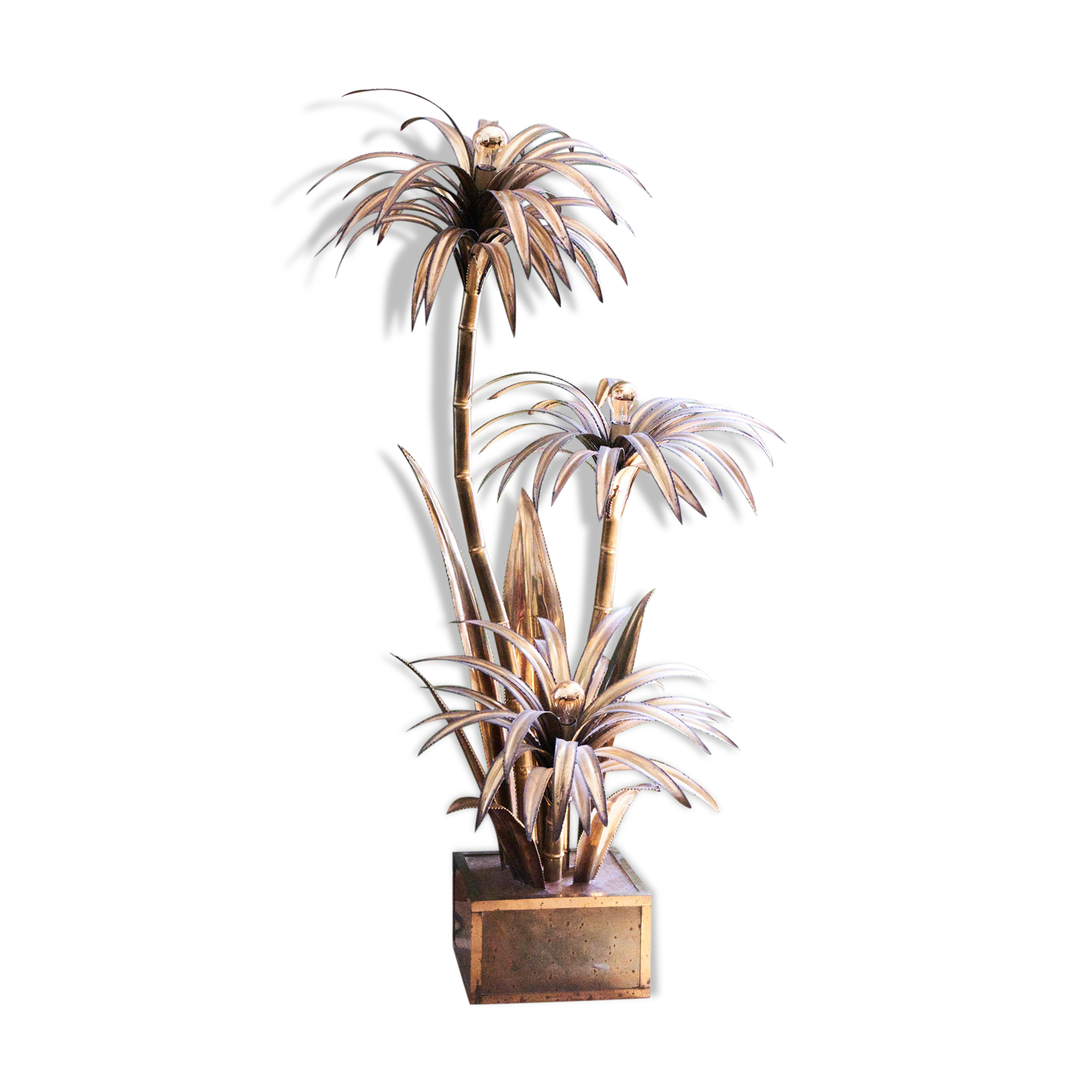 Floor lamp palm Maison Jansen by Barbier