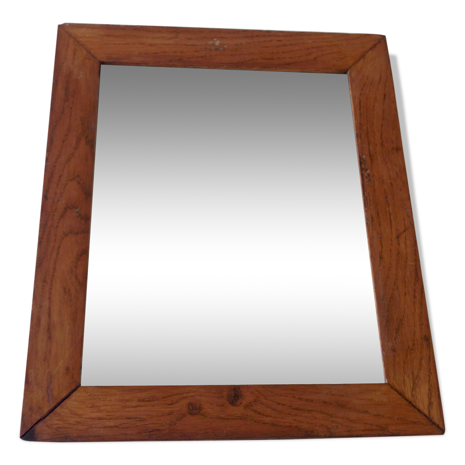 Old rectangular wooden mirror 35,5x29,5cm