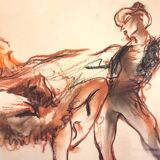 Drawing "Ballet" Paris Opera 1948