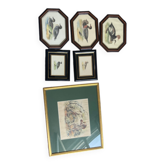 Set of hunting engravings