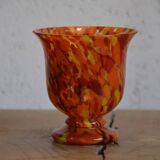 Speckled orange vase