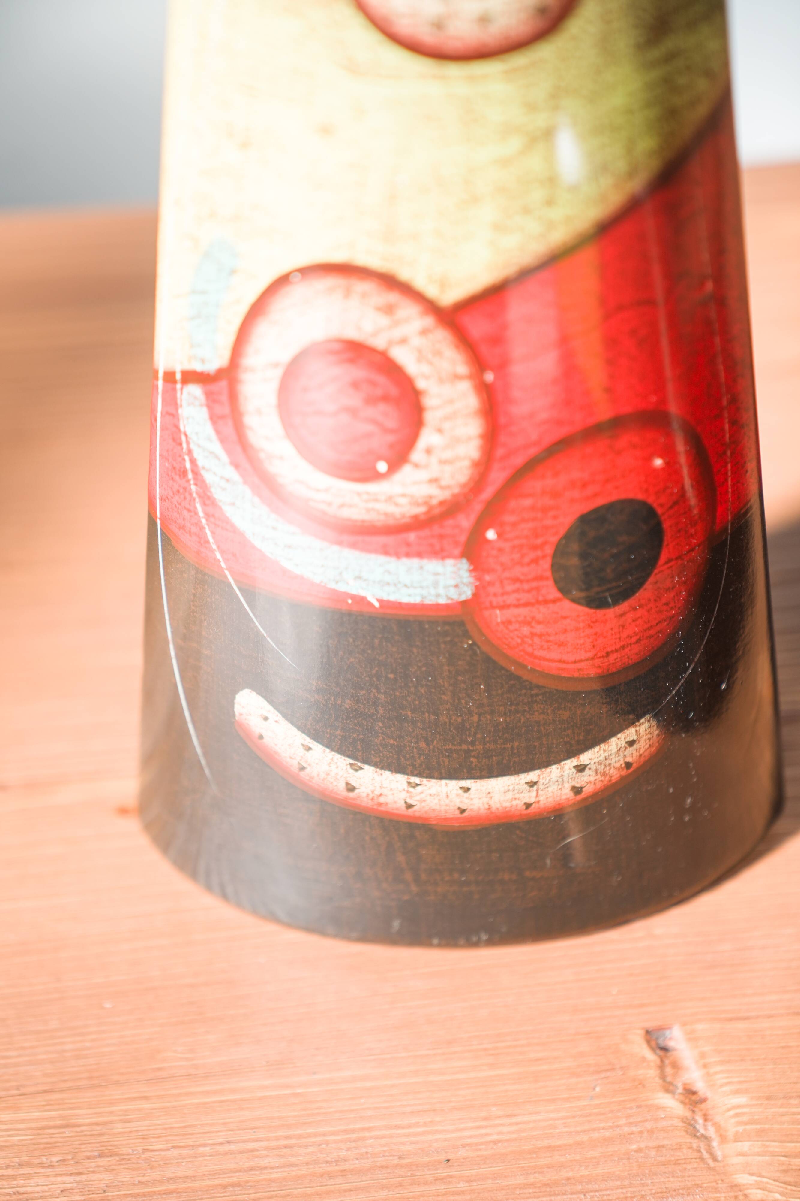 1970s-80s Hand-Painted Terracotta Vases