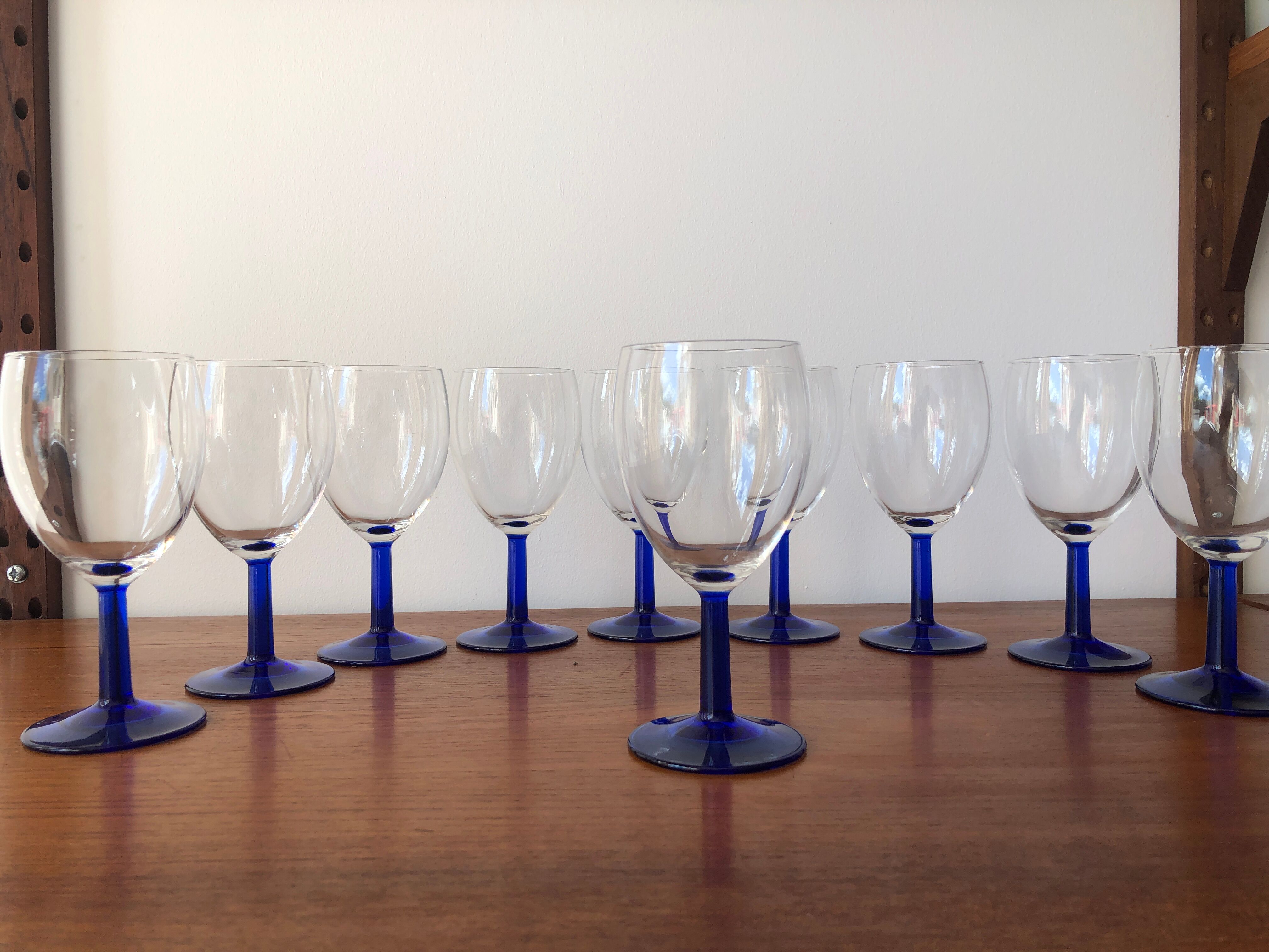 Vintage cobalt blue stemmed lenses