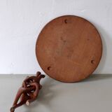 Sculptural carved teak side table | 1960s