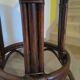 Set of 2 swivel bar stools / chairs - wood - cane - rattan - 80s