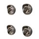 Space age set of 4 chrome plastic coat hangers, Olaf Von Bohr, Kartell Ital