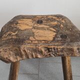 Pair of vintage brutalist stools from the 1970s.