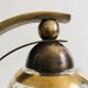 Table lamp style bauhaus years 40-50 brass with golden glass tulip