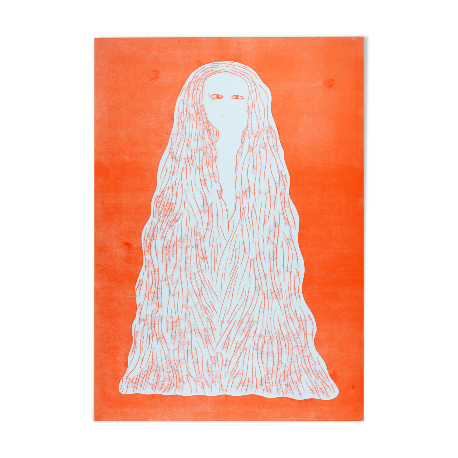 Les cheveux #2 monotype 50 x 70 cm