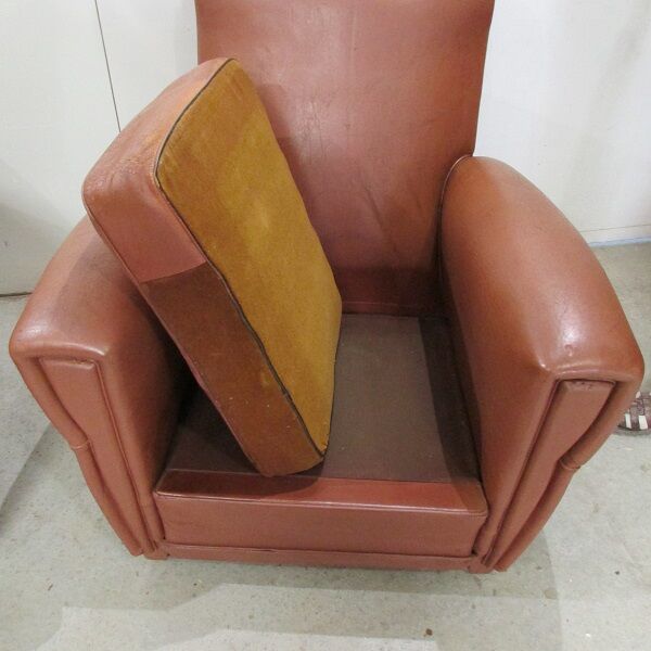 Pair of club chairs, 60s