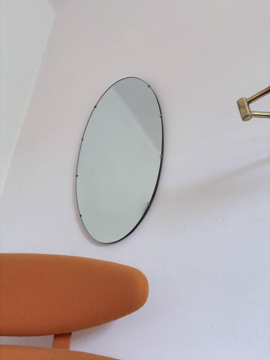 Vintage oval rockabilly mirror, 1960s