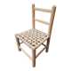 Wooden chair woven sea grass vintage child