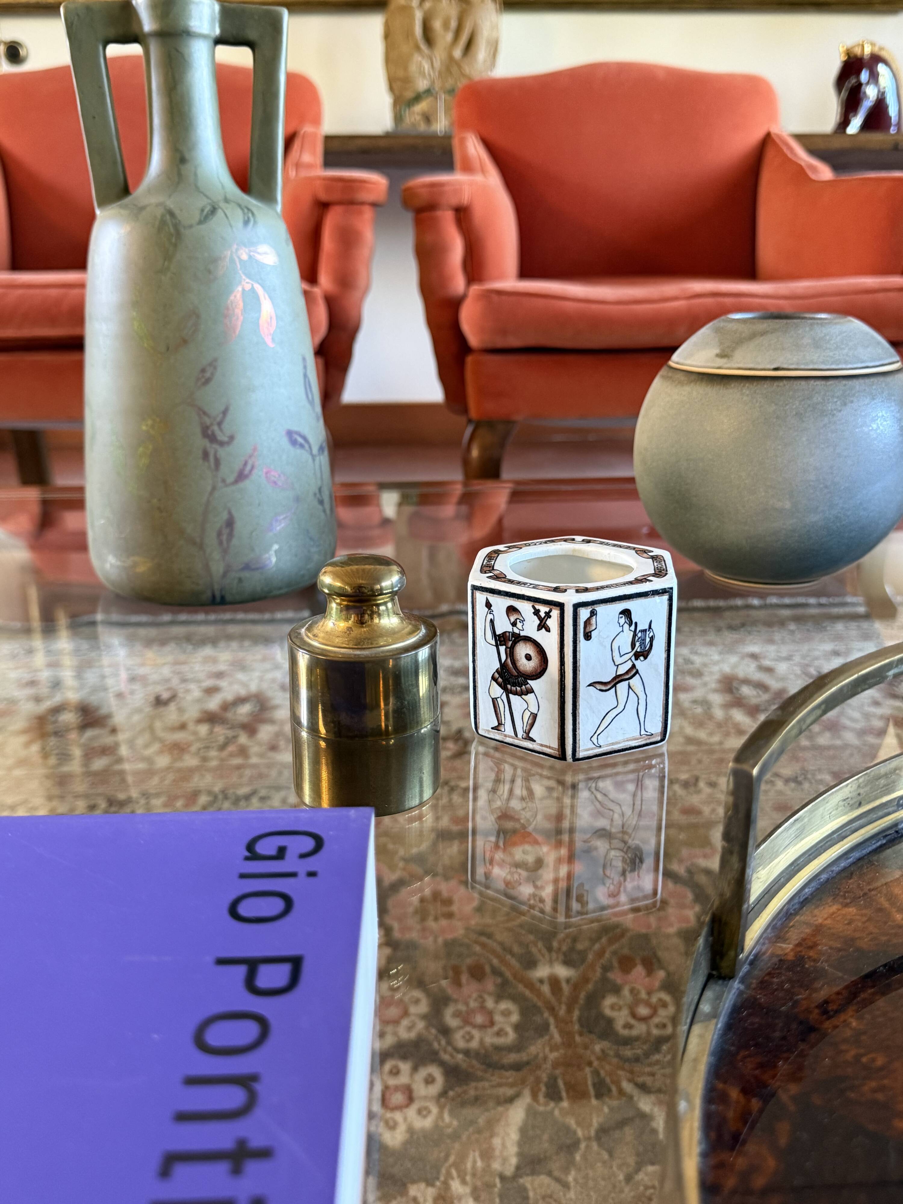 Brass weight shaped table lighter, Mauro Manetti Italy 1970