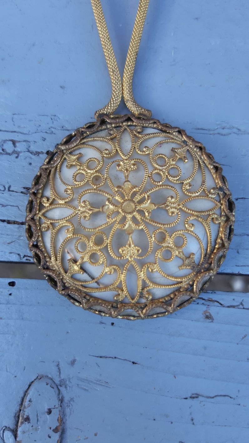Miroir à main en laiton