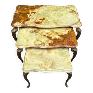 Table basse gigogne onyx