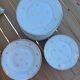 A lot of old white and gold porcelain plates T de F.